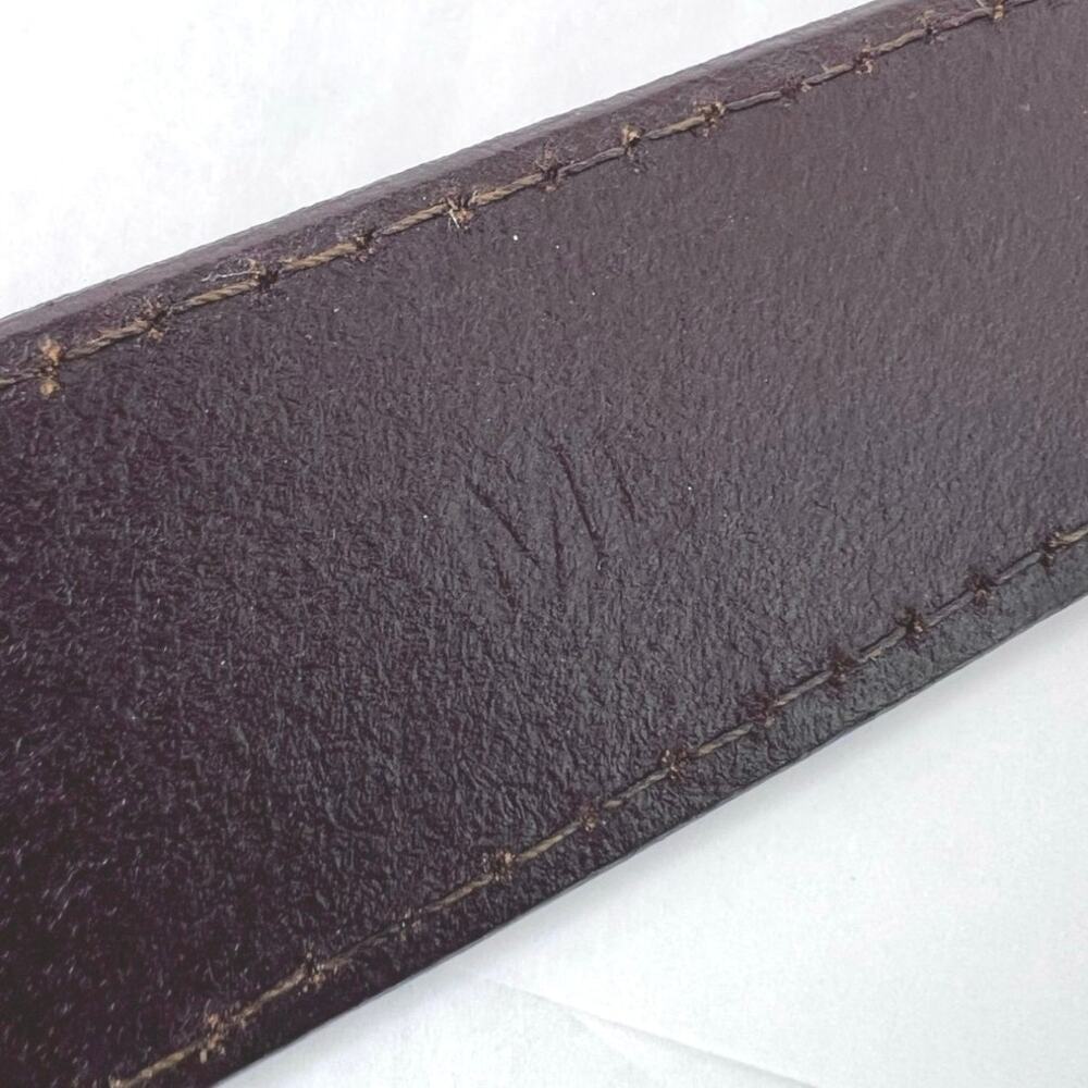 Nine & Company Leather Belt Contrast Stitch Brown Classic Casual Women M/L - Picture 7 of 8
